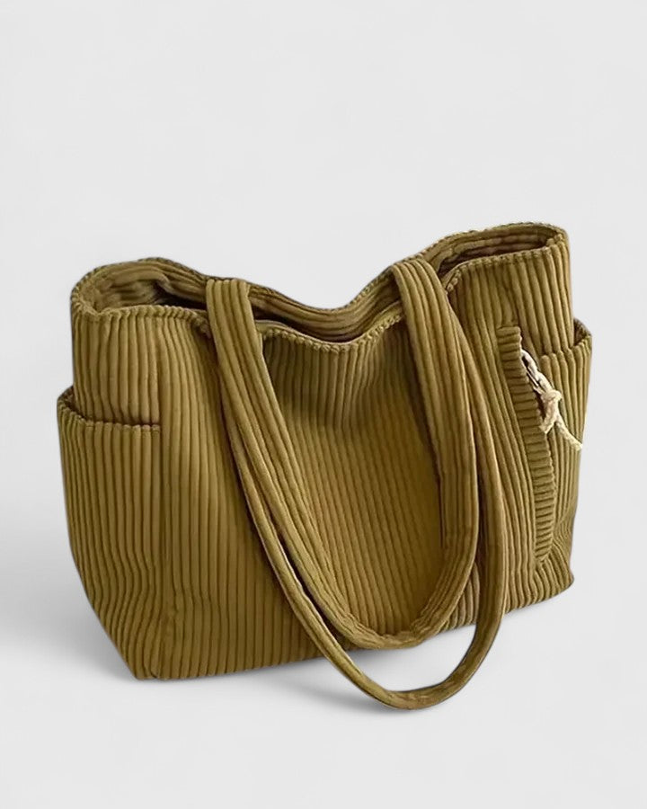 Lorena | Bolso con Textura Acanalada y Detalles de Cordón, Aire Sofisticado