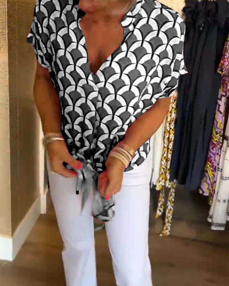 Loredana | Camiseta Estampada de Manga Corta, Casual y Fresca