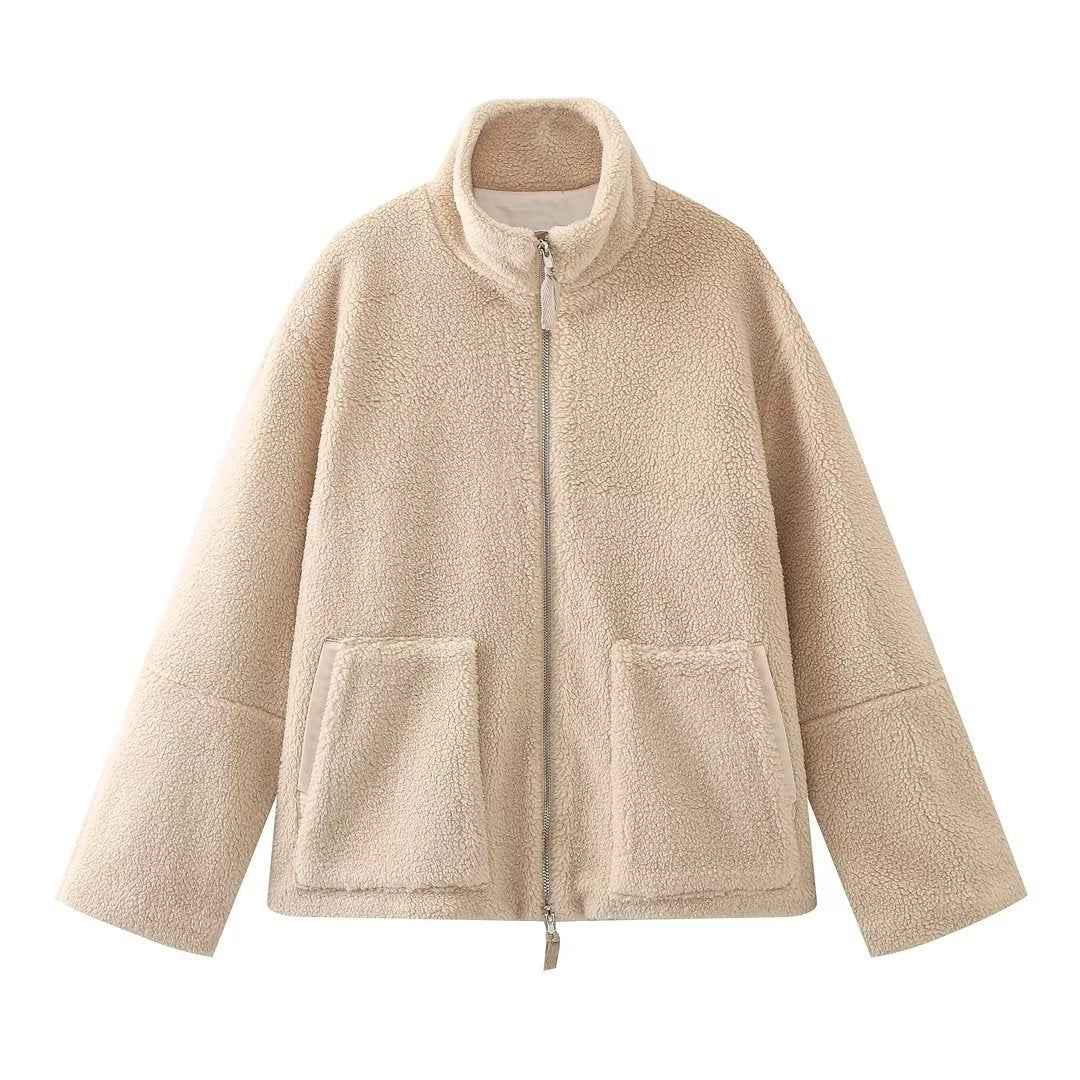 Raffaella | Chaqueta Teddy con Doble Cremallera, Acogedora