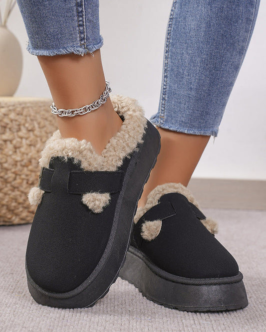 Zapatillas de Casa con Hebilla y Suela Gruesa