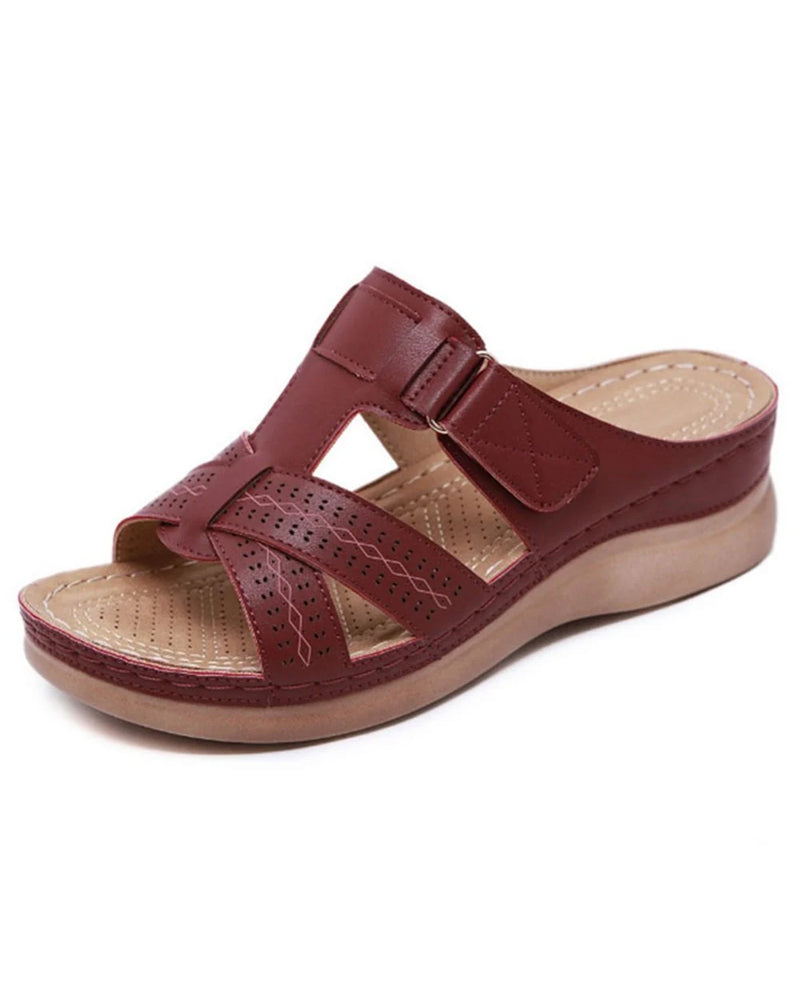 Sandalias de Mujer con Acabado Efecto Piel