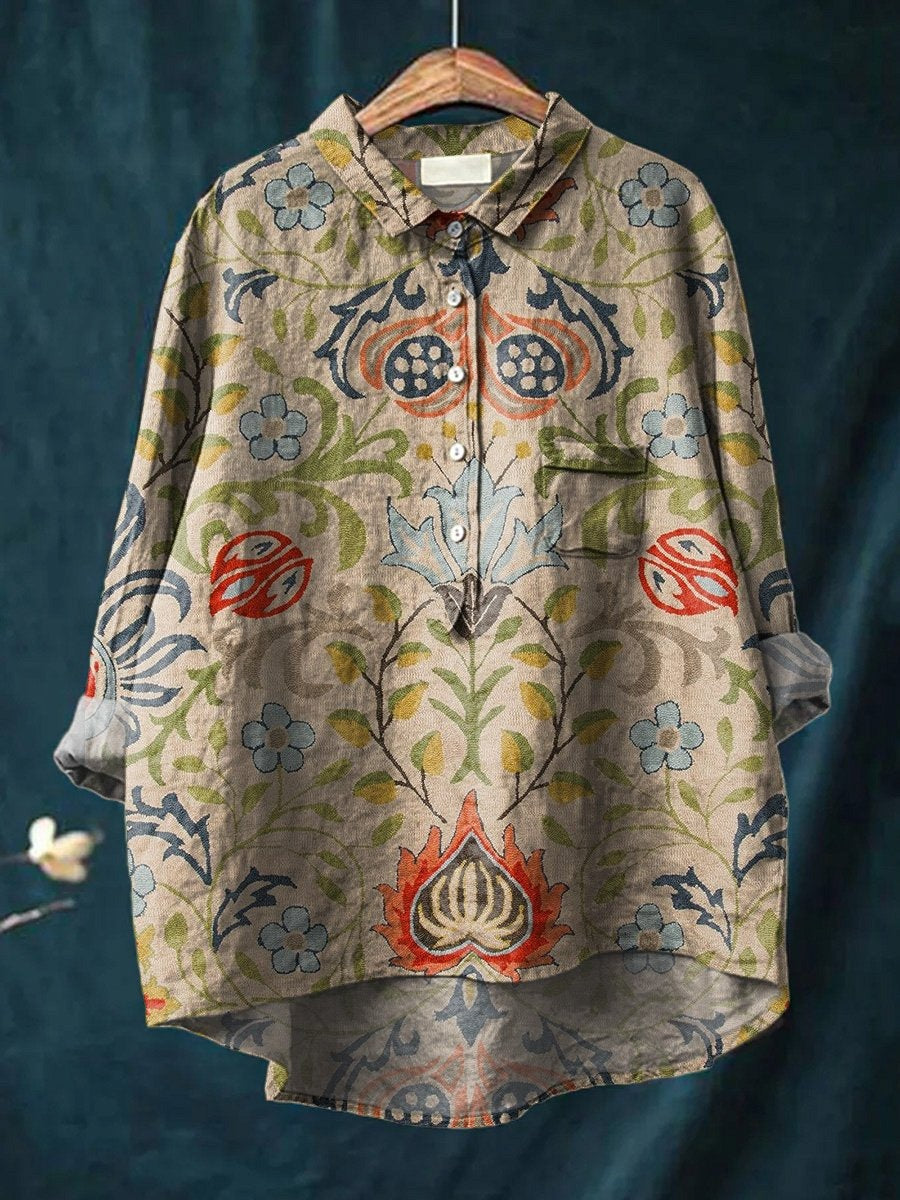 Julieta | Camisa Floral con Volantes, Romántica