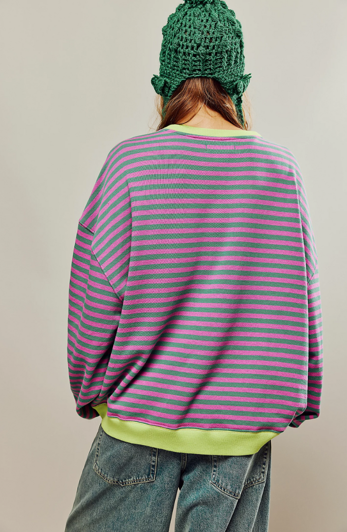 Ada | Sudadera Oversize de Rayas, Casual
