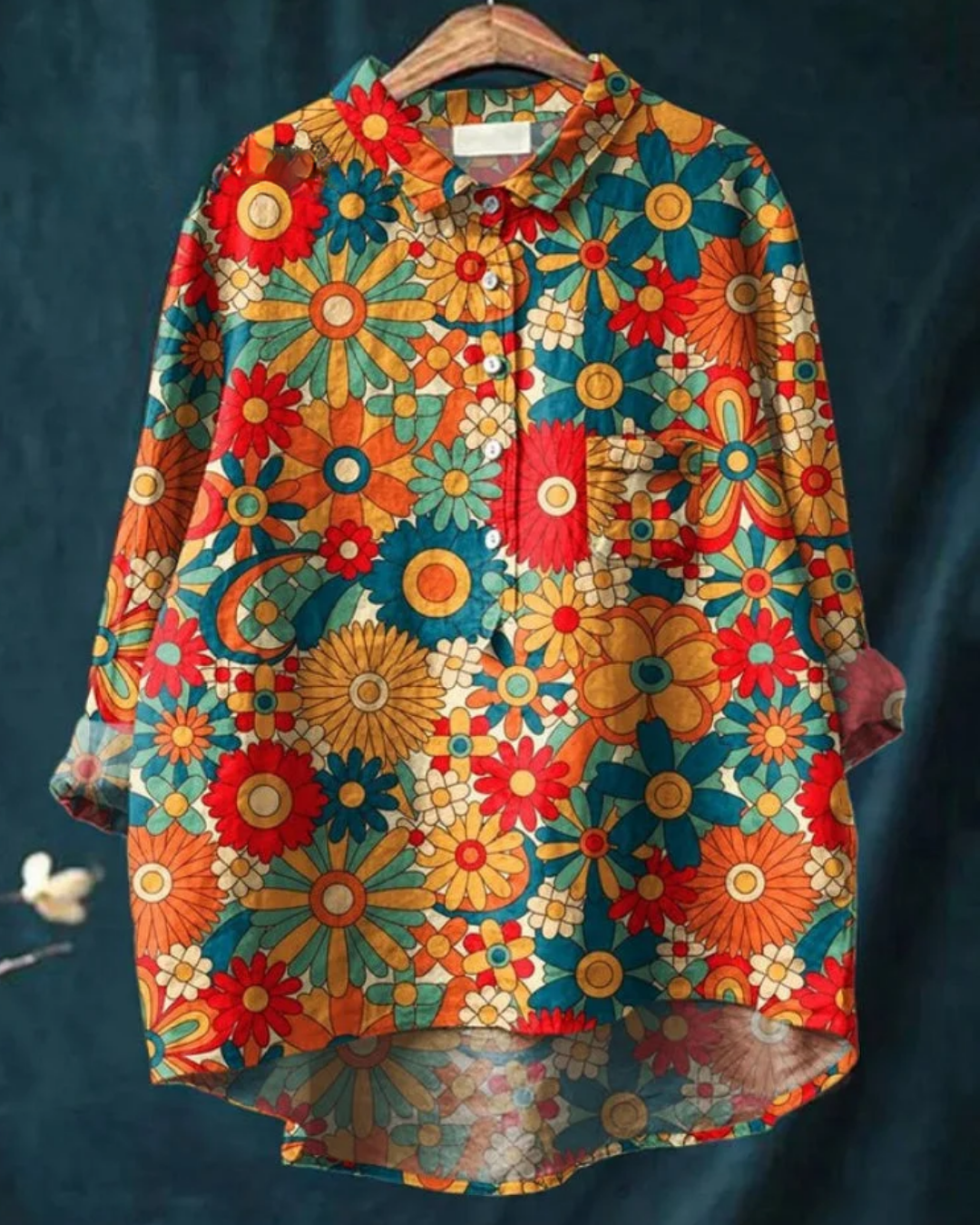 Julieta | Camisa Floral con Volantes, Romántica