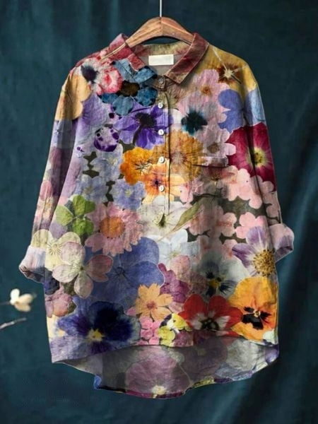 Lila | Blusa Fluida con Estampado Floral, Femenina