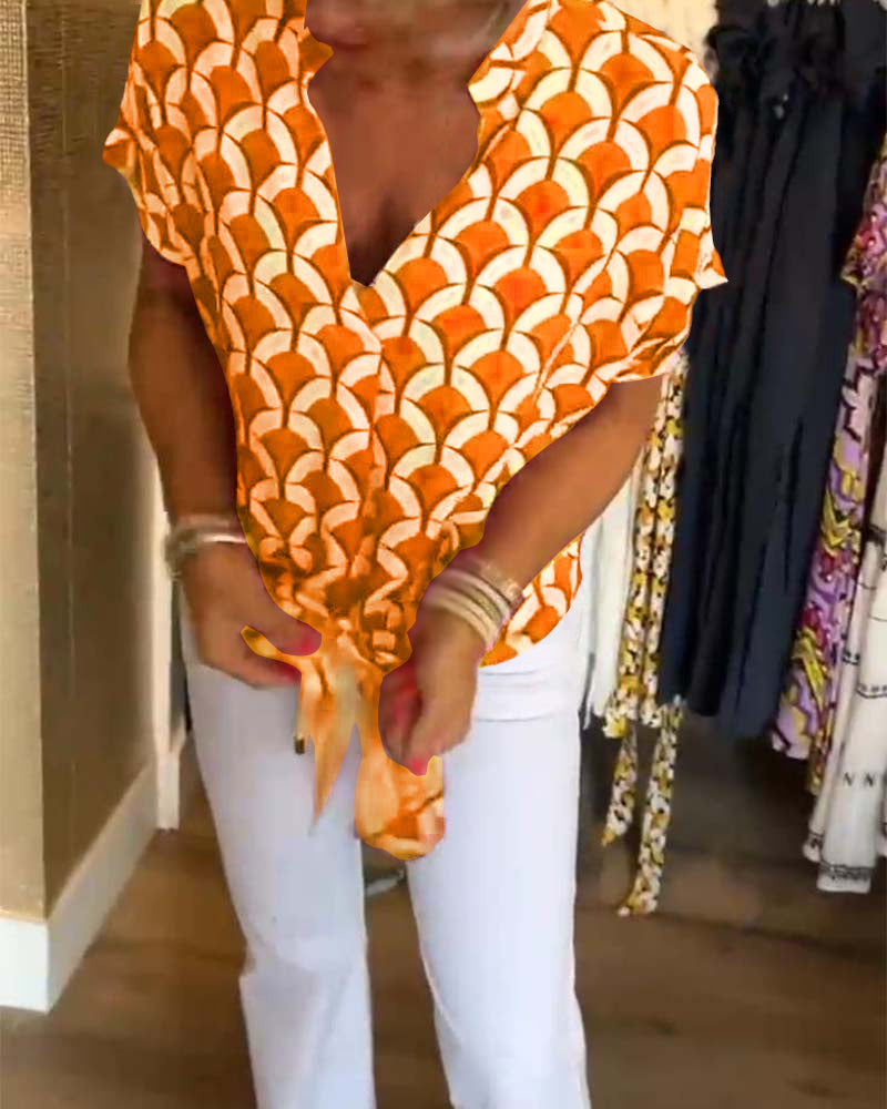 Loredana | Camiseta Estampada de Manga Corta, Casual y Fresca