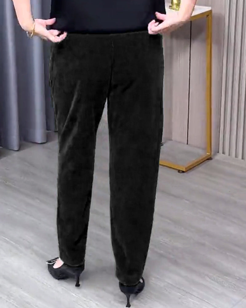 Anémone | Pantalón Skinny Elástico en Color Liso, Silueta Entallada