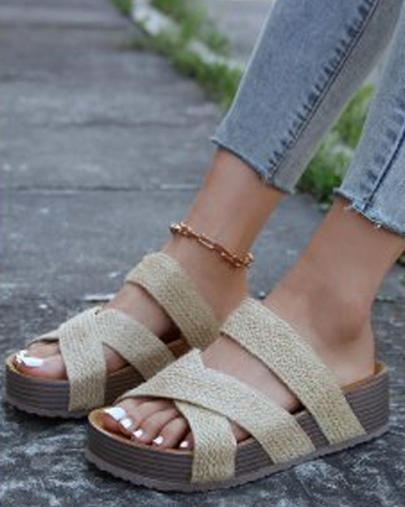 Sandalias de Plataforma Tipo Pala