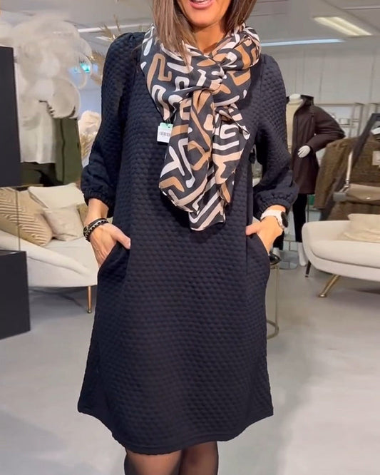 Vestido elegante de color liso