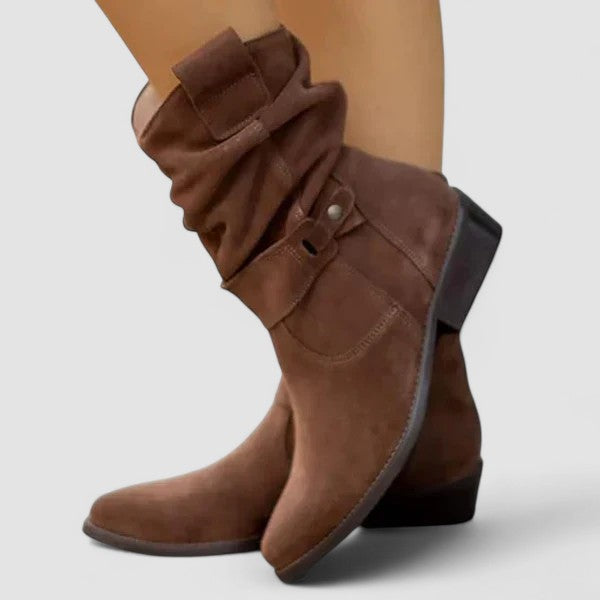 Clarissa | Botas Camperas Ortopédicas Efecto Terciopelo, Cómodas