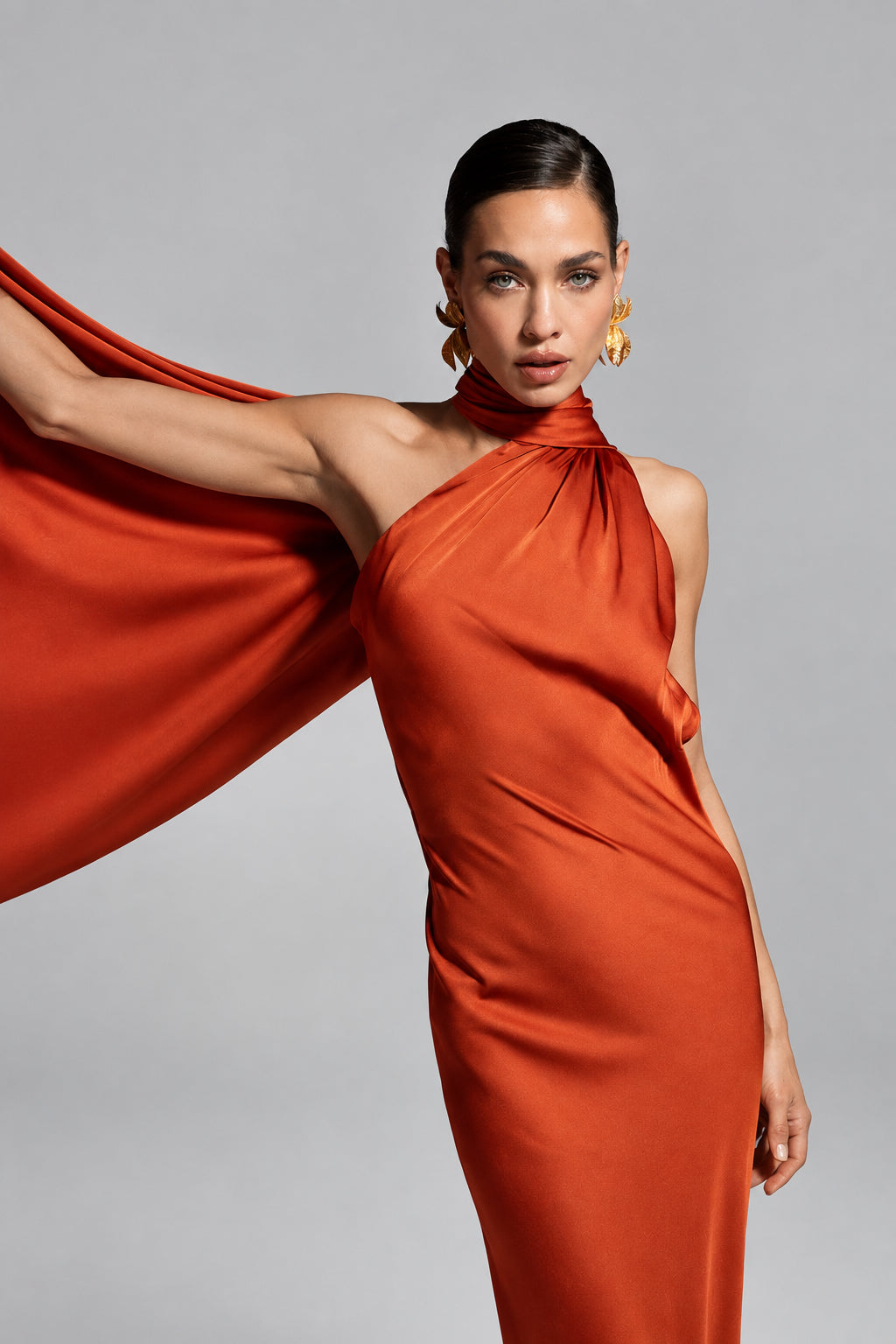 Isabella-Vestido Terracota