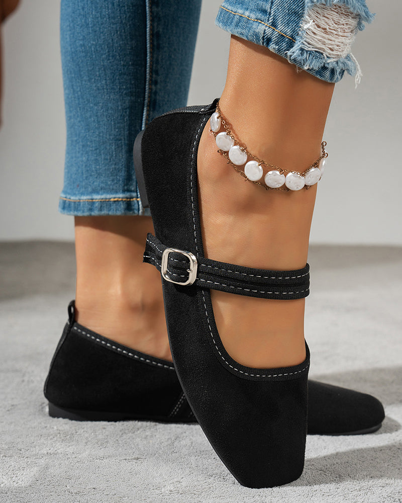 Zapatos Mary Jane de Punta Cuadrada