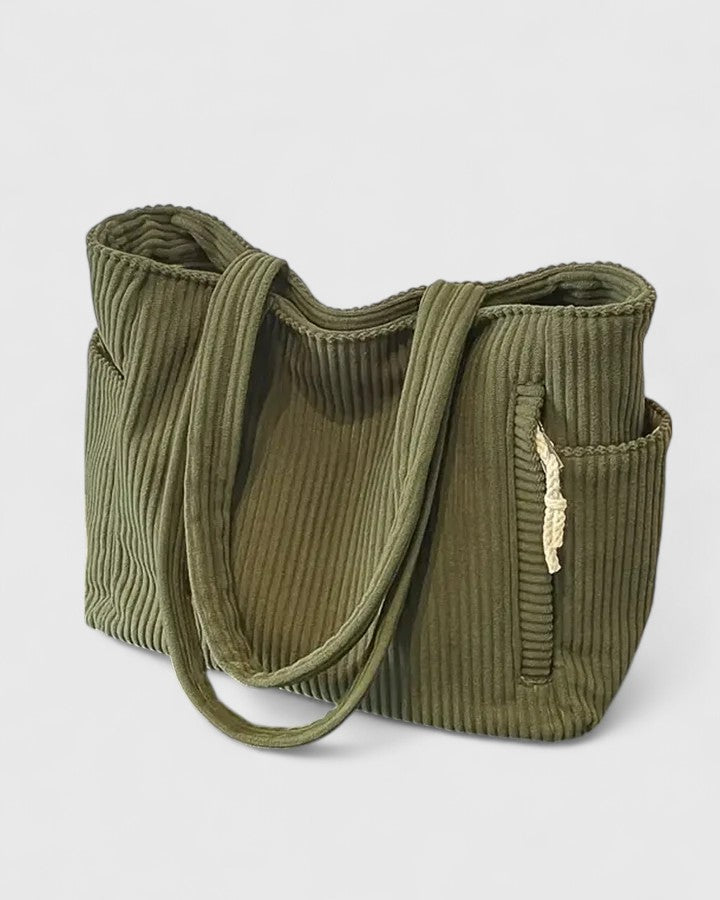 Lorena | Bolso con Textura Acanalada y Detalles de Cordón, Aire Sofisticado