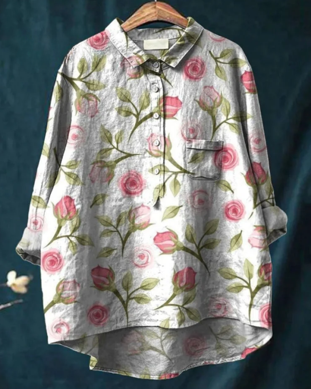 Julieta | Camisa Floral con Volantes, Romántica