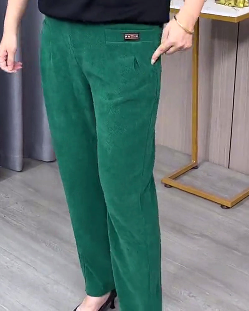 Anémone | Pantalón Skinny Elástico en Color Liso, Silueta Entallada