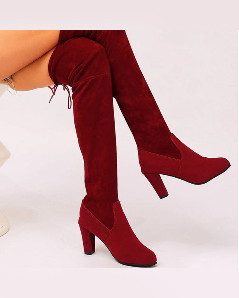 Botas Mosqueteras de Ante Sintético