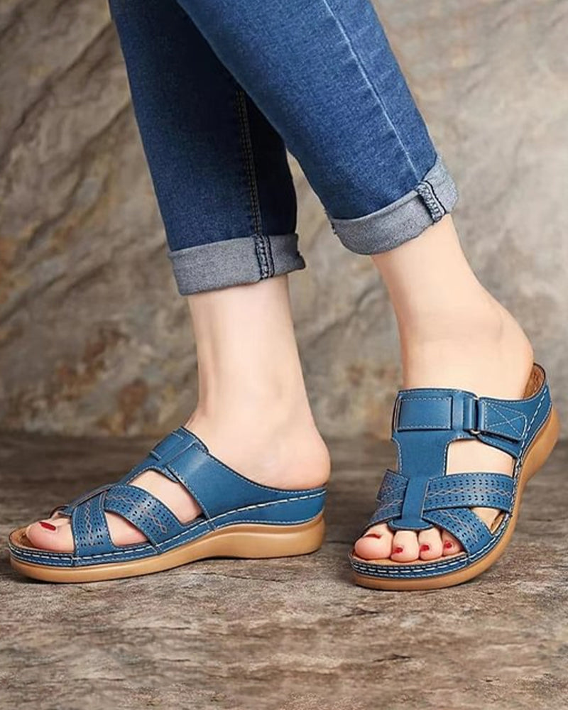Sandalias de Mujer con Acabado Efecto Piel