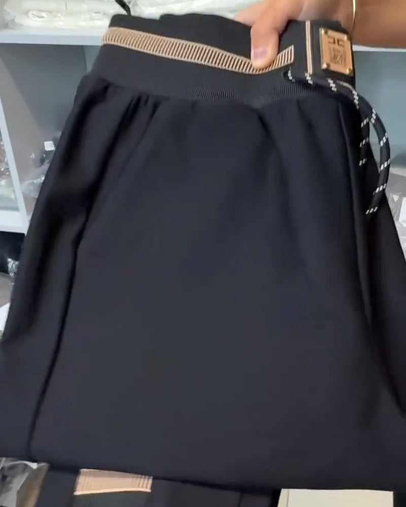 Pantalón Elegante con Cintura Elástica y Cordón