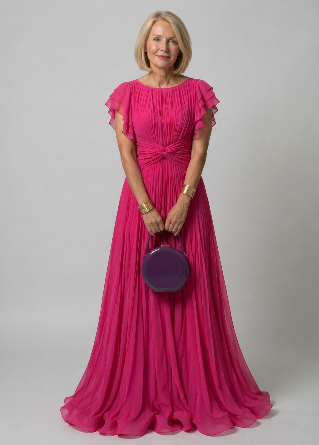 Rory | Vestido de Noche Plisado, Elegante y Estructurado