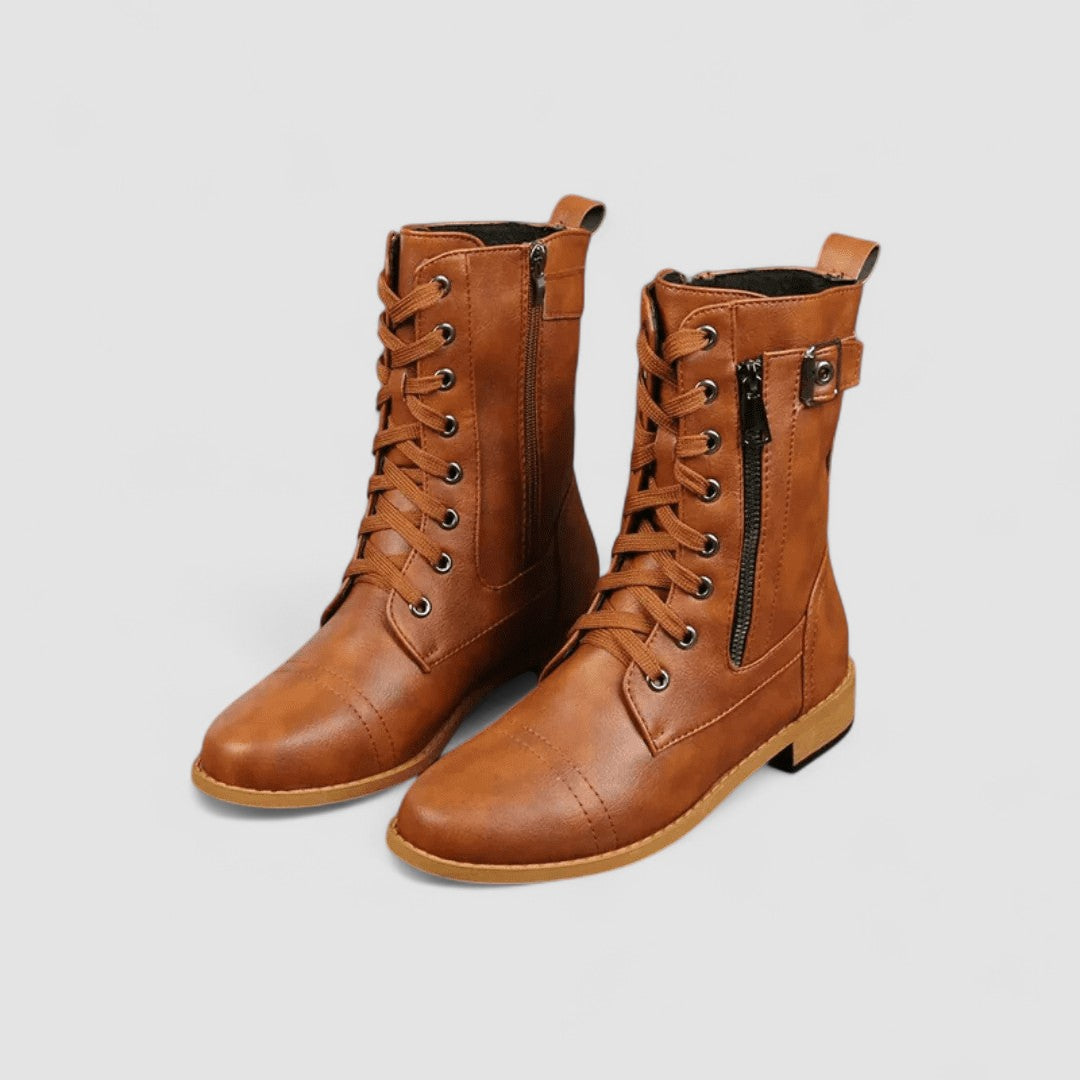 Viola | Botas Camperas Ortopédicas de Ante con Pespuntes, Cómodas