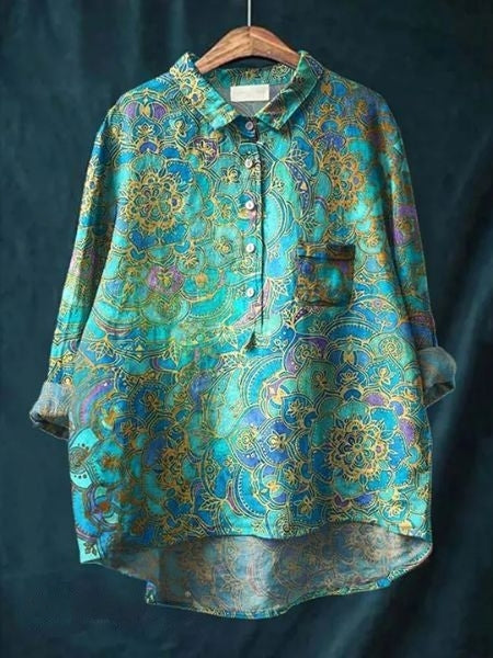 Lila | Blusa Fluida con Estampado Floral, Femenina