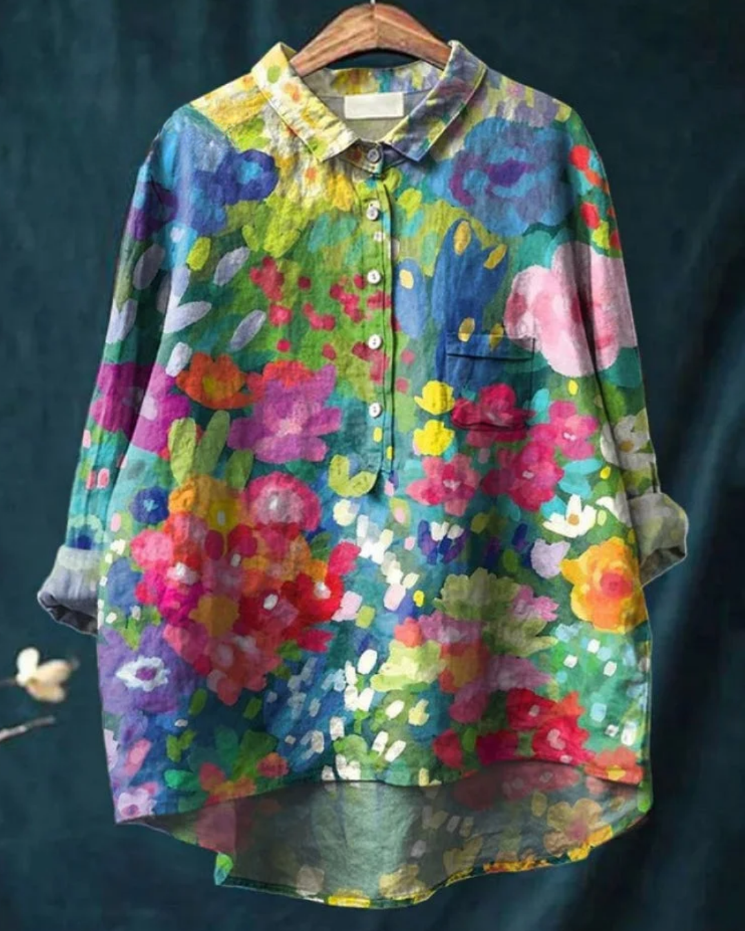 Julieta | Camisa Floral con Volantes, Romántica
