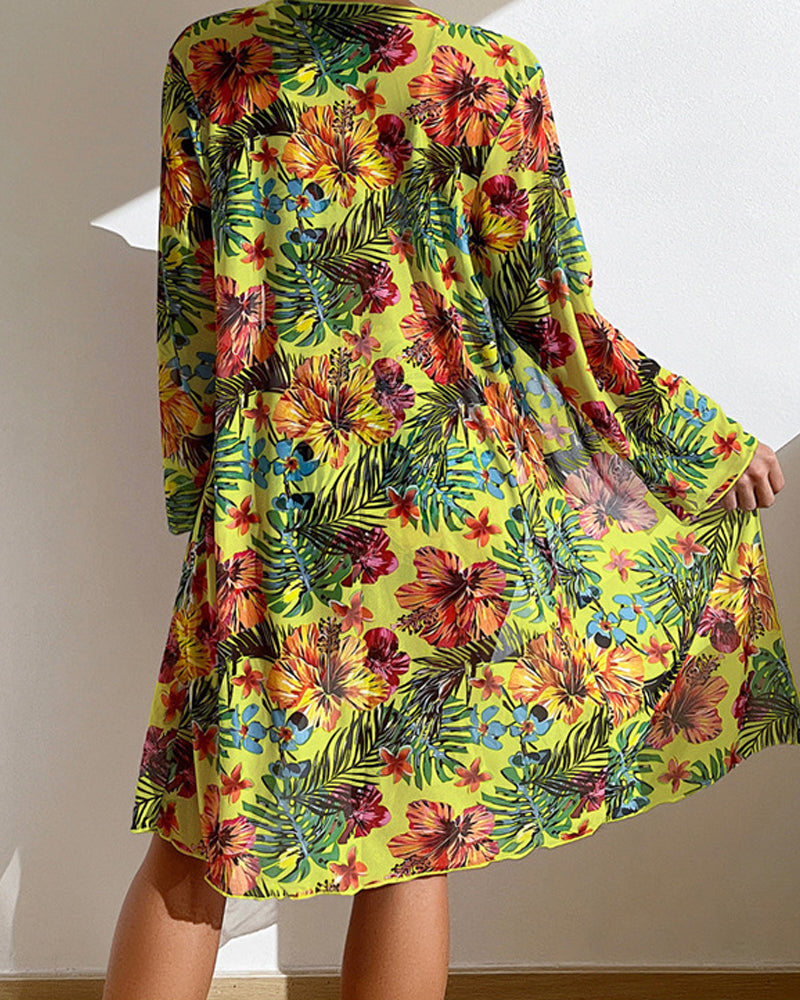 Aimée | Bikini de Tres Piezas con Camisa de Manga Larga, Conjunto Completo