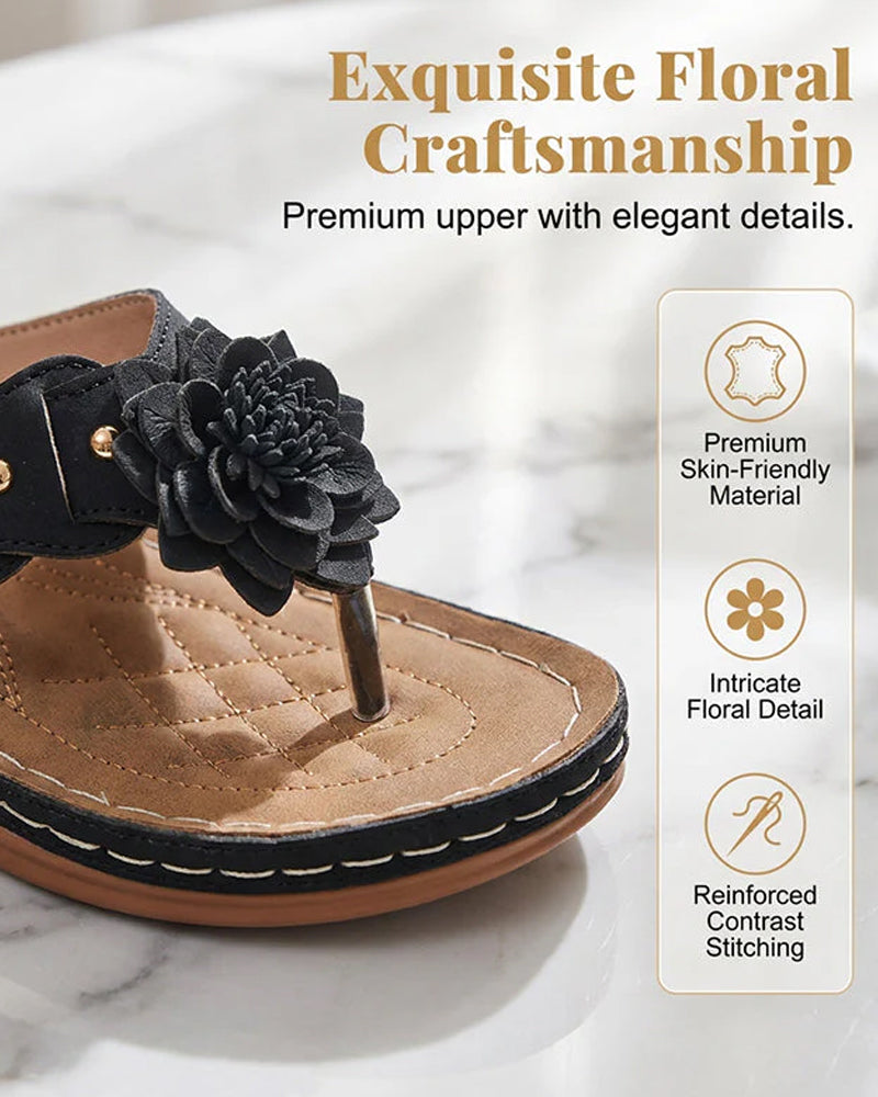 Sandalias con Flores y Plantilla Acolchada