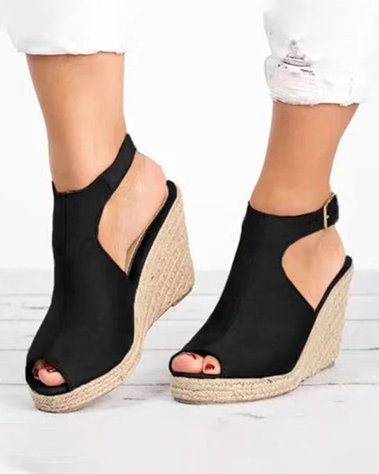 Sandalias Abiertas de Tacón Alto