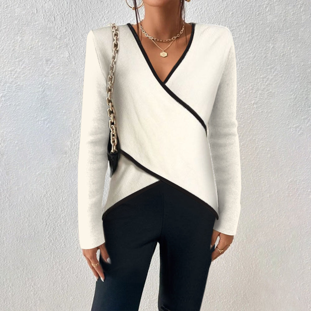 Esther | Jersey de Cuello en V, Elegante