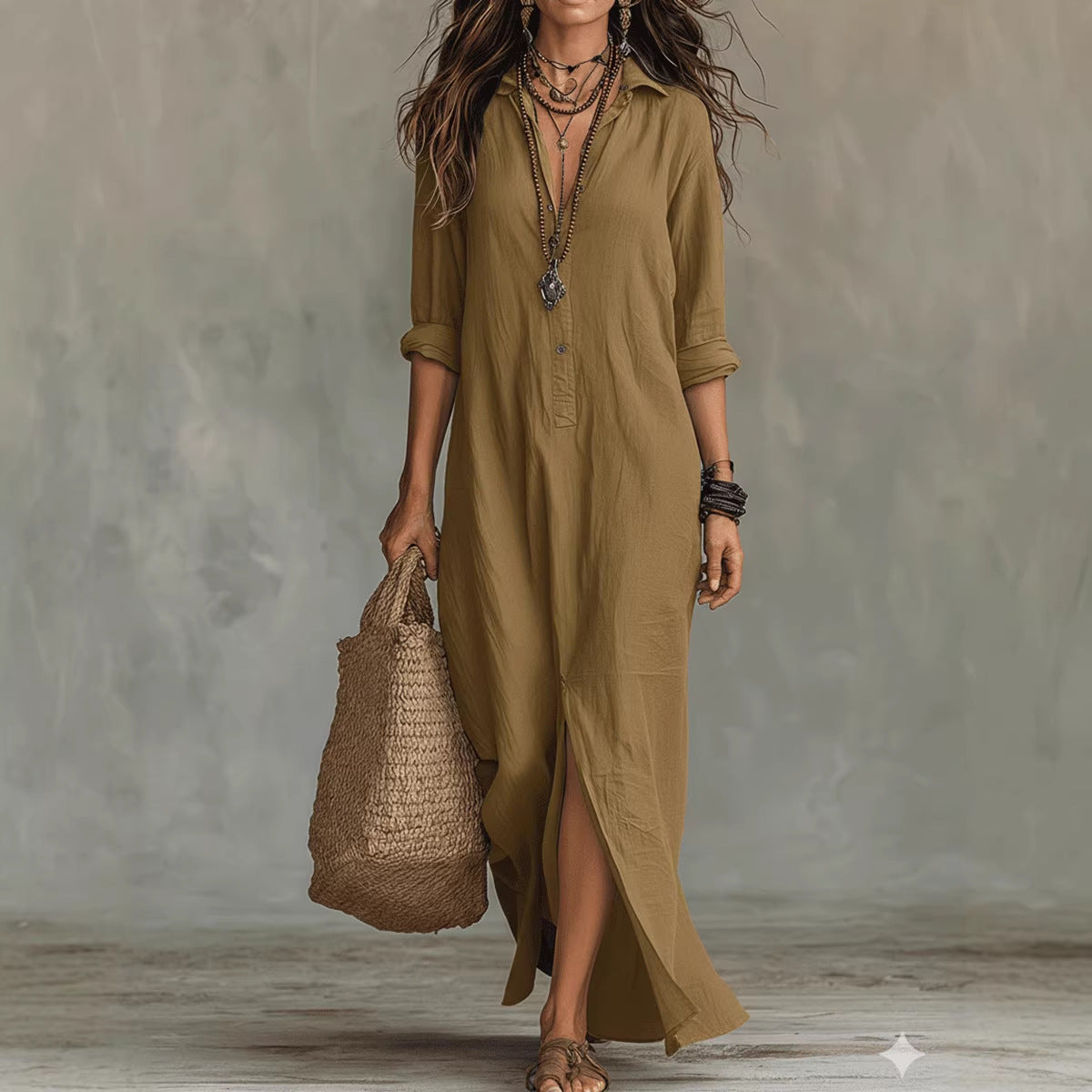 Willow | Vestido Maxi Holgado y Favorecedor, Versátil para el Día a Día