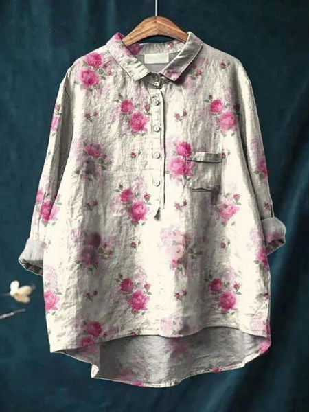 Lila | Blusa Fluida con Estampado Floral, Femenina