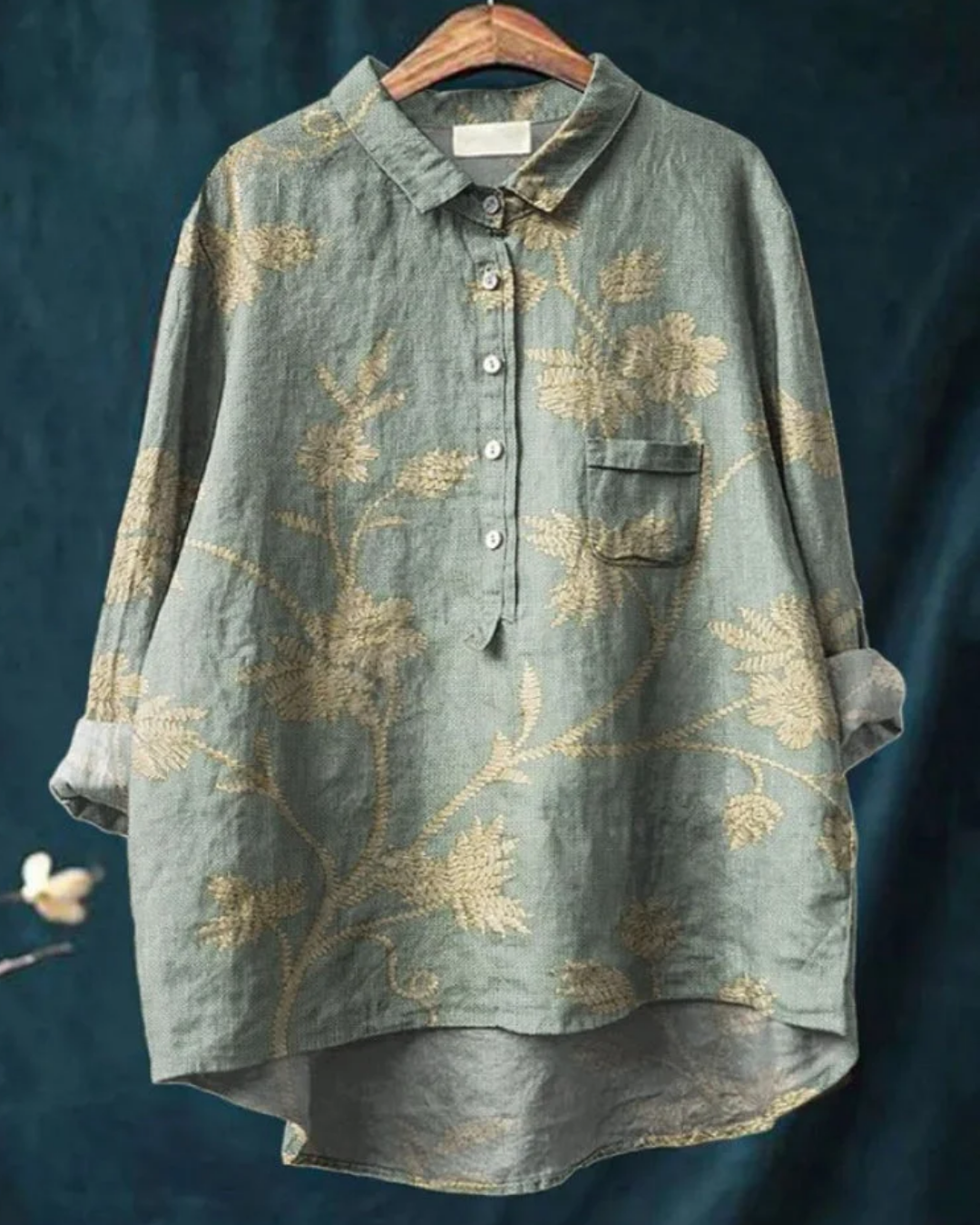 Julieta | Camisa Floral con Volantes, Romántica