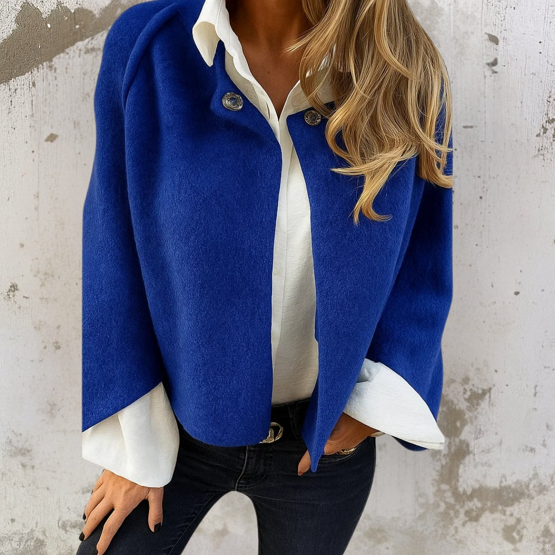Marzia | Chaqueta Corta de Mezcla de Lana Efecto Cachemira, Chic