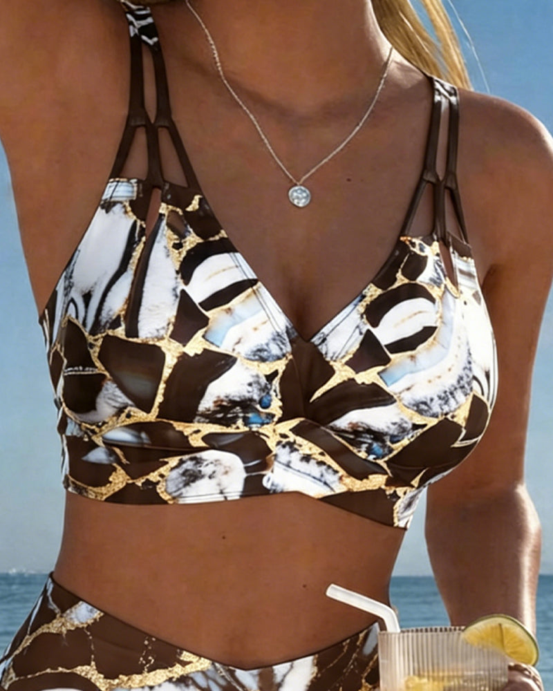 Carola | Bikini con Tirantes y Corte de Diseño, Detalle Original