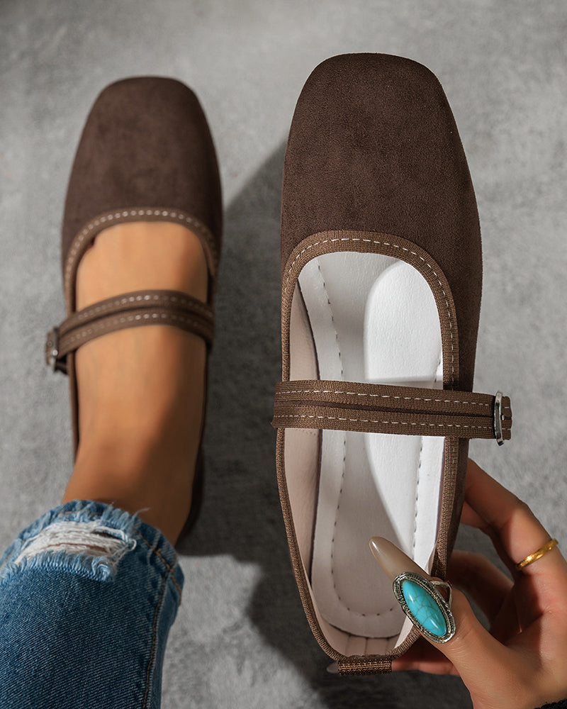 Zapatos Mary Jane de Punta Cuadrada