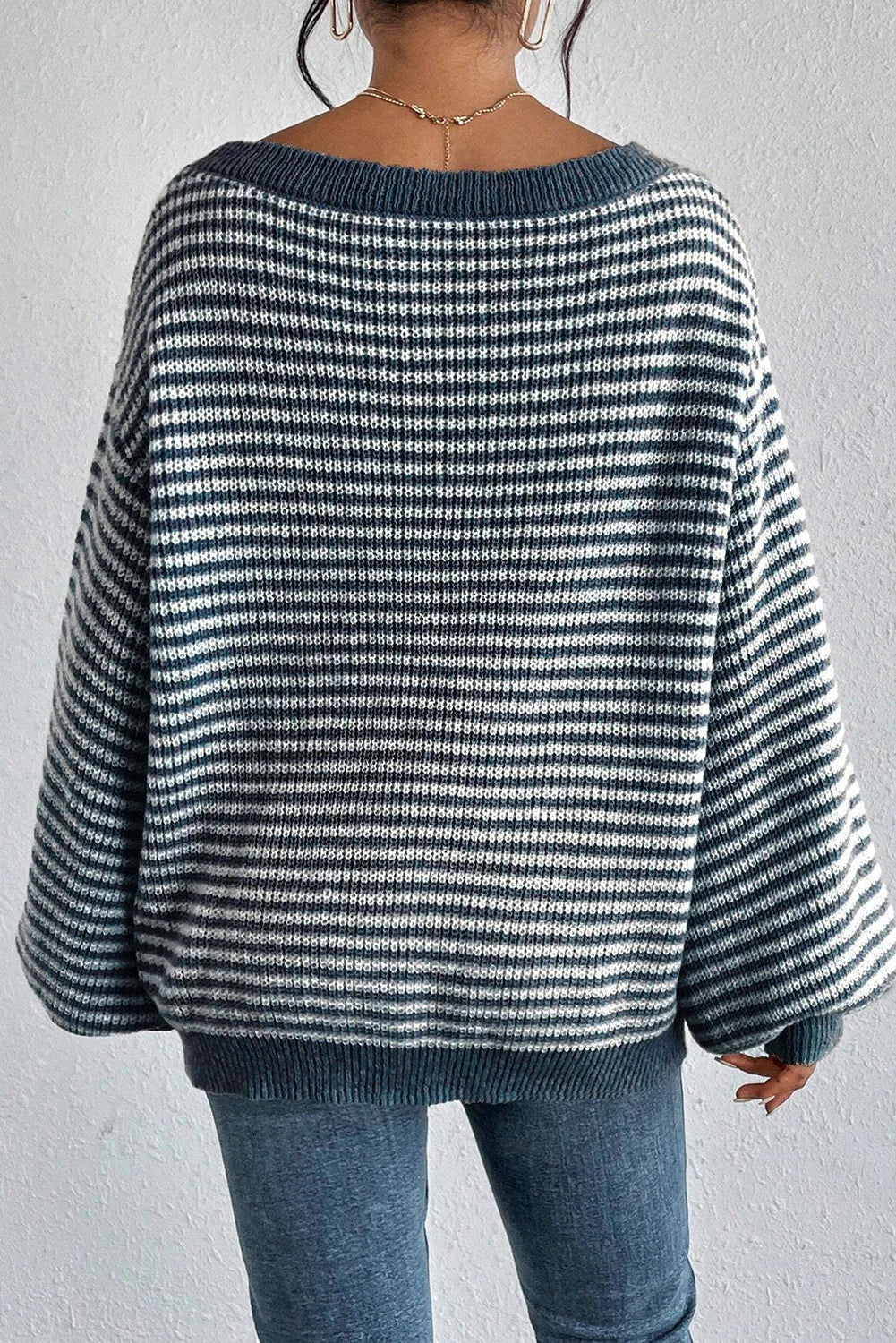 Lourdes | Jersey de Rayas con Hombros Descubiertos, Casual