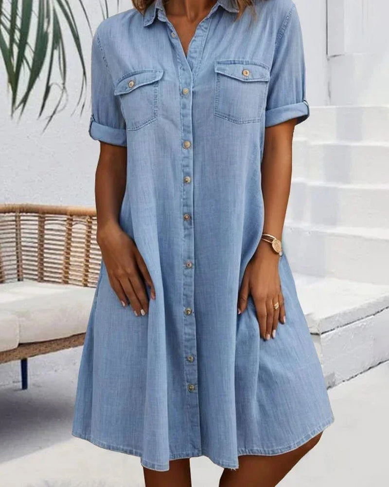 NESRINE|VESTIDO DE MANGA CORTA