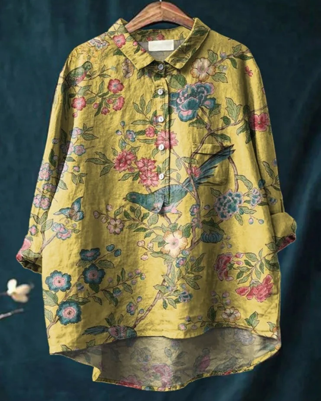Julieta | Camisa Floral con Volantes, Romántica