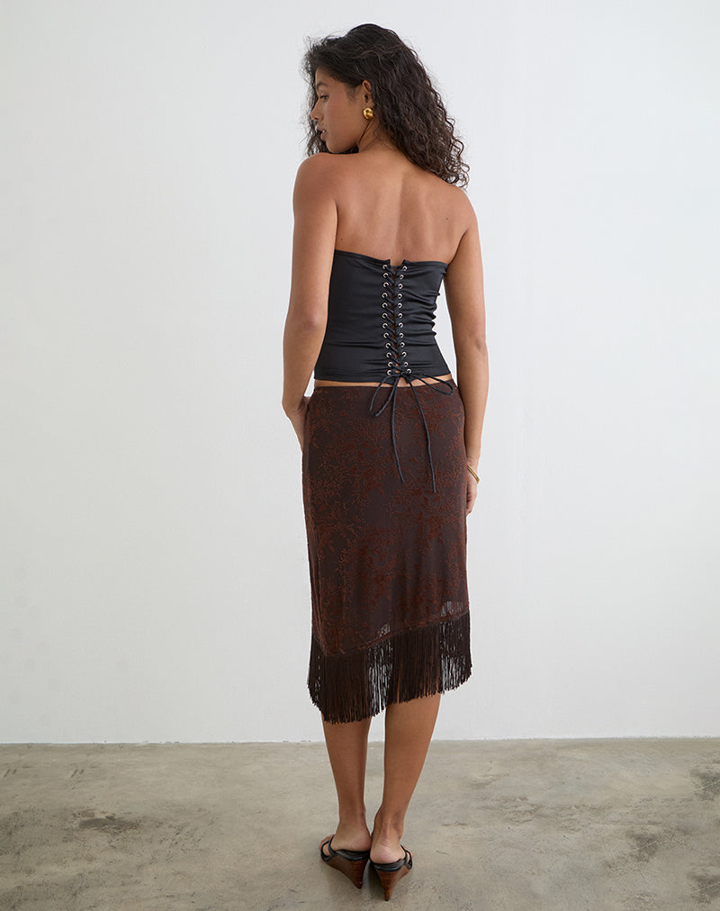 Virginia | Falda Midi de Tul con Bajo Asimétrico, Sofisticada