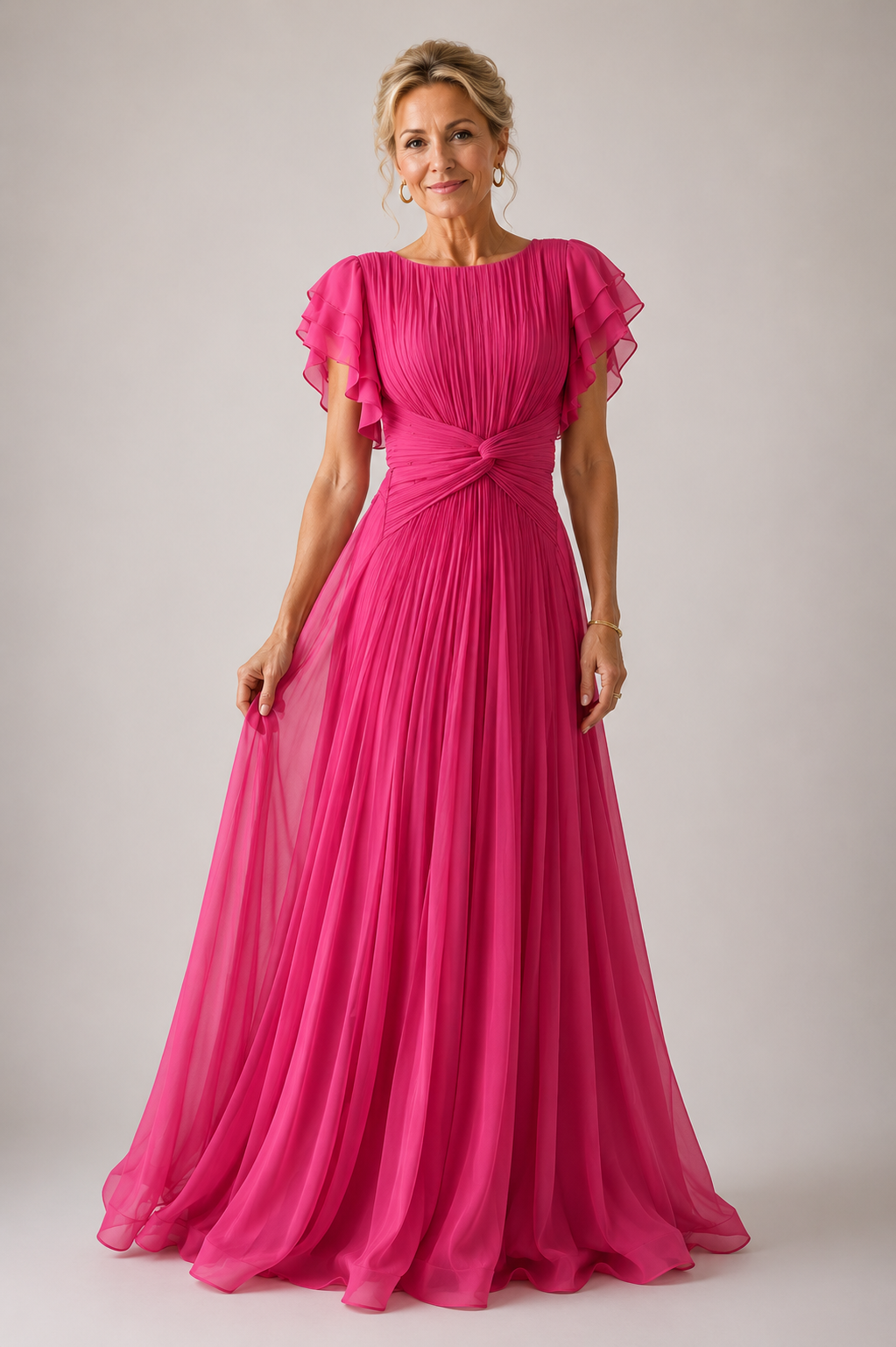 Rory | Vestido de Noche Plisado, Elegante y Estructurado