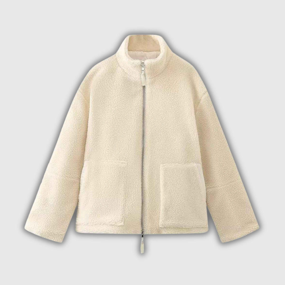 Raffaella | Chaqueta Teddy con Doble Cremallera, Acogedora