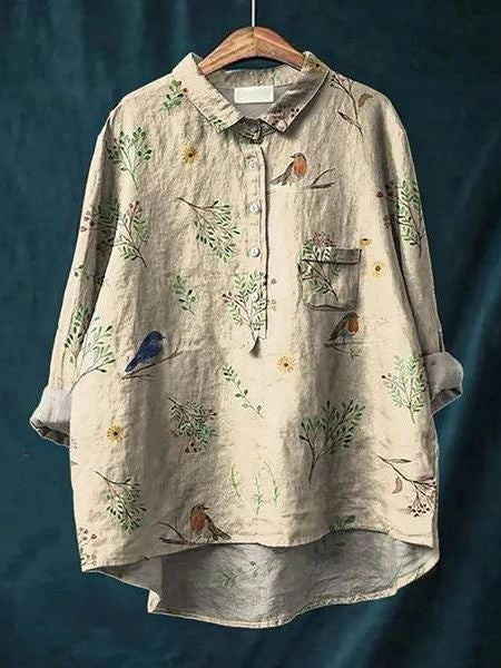 Lila | Blusa Fluida con Estampado Floral, Femenina