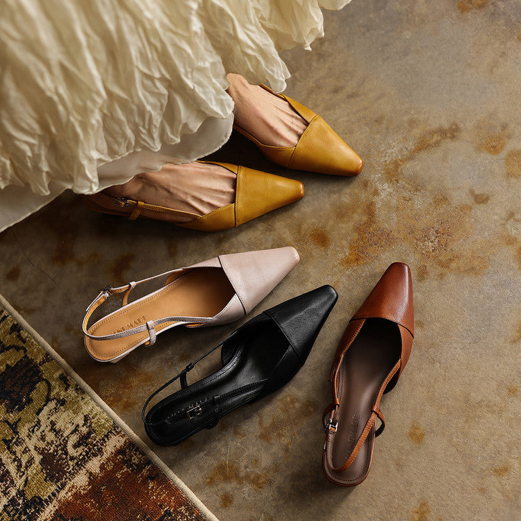 Serelle | Zapatos Destalonados de Piel, Refinados