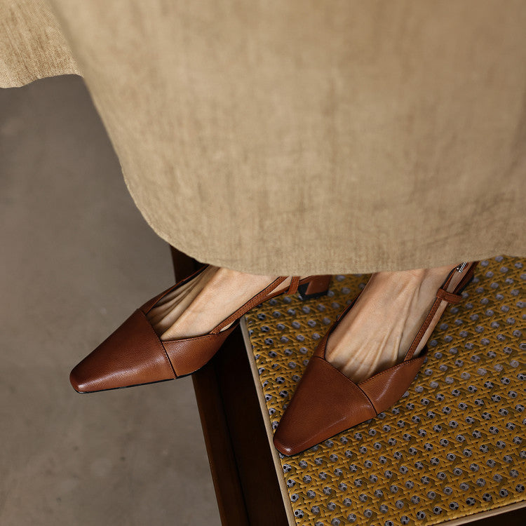 Serelle | Zapatos Destalonados de Piel, Refinados
