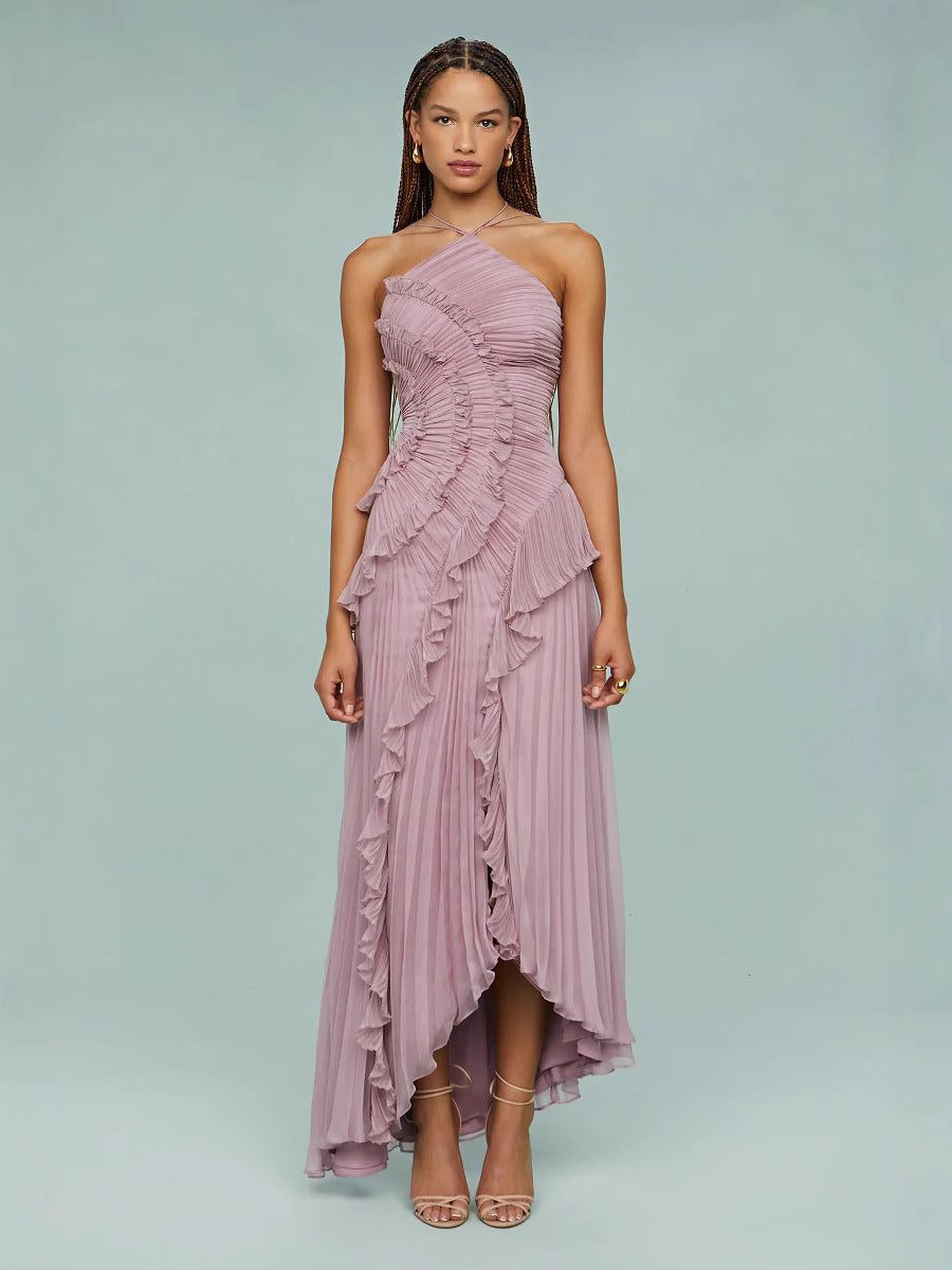 Liyana | Vestido con Volante en Espiral, Fluido y Femenino