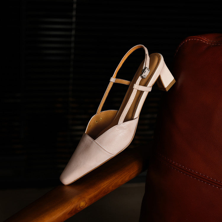 Serelle | Zapatos Destalonados de Piel, Refinados