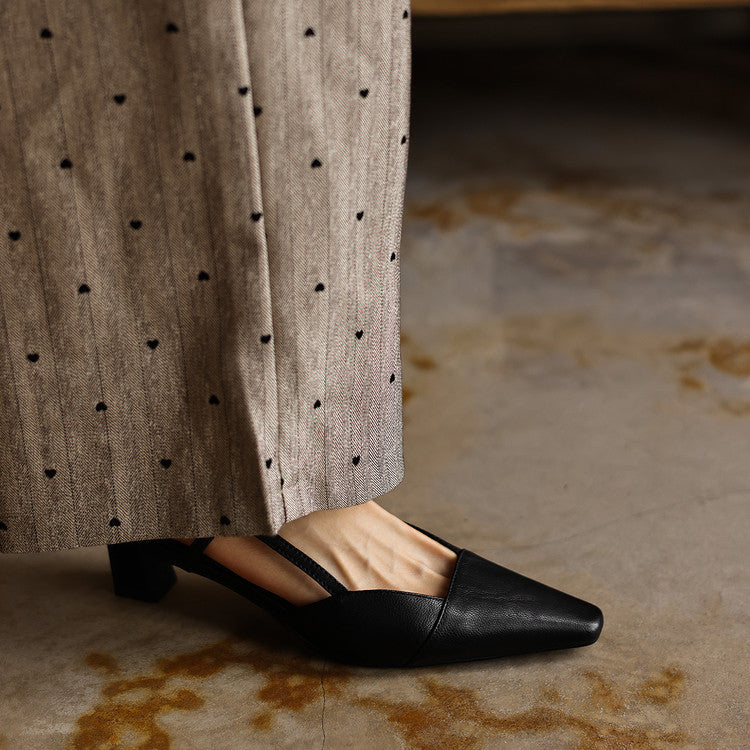 Serelle | Zapatos Destalonados de Piel, Refinados