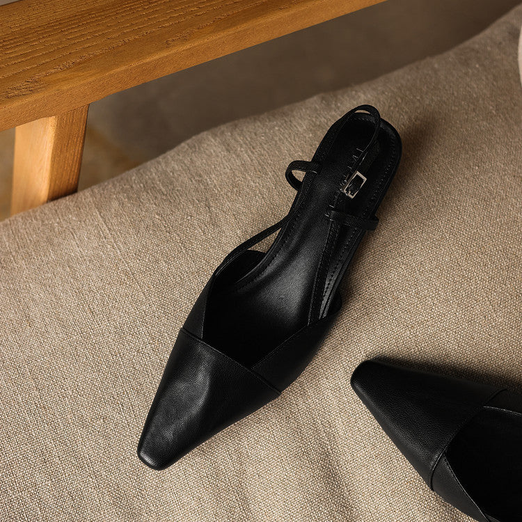 Serelle | Zapatos Destalonados de Piel, Refinados