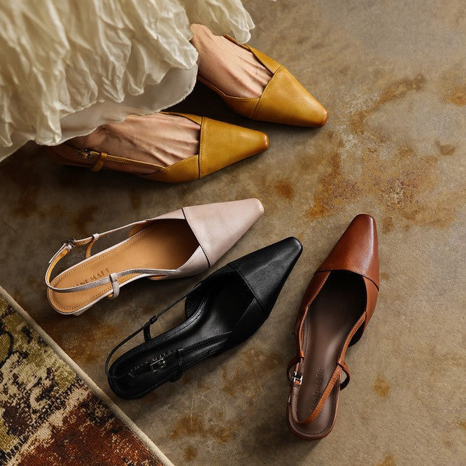Serelle | Zapatos Destalonados de Piel, Refinados